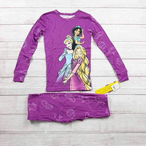Disney Other - Disney Princess Girls Pajama Set Purple 2-Piece Long Sleeve NWT 10